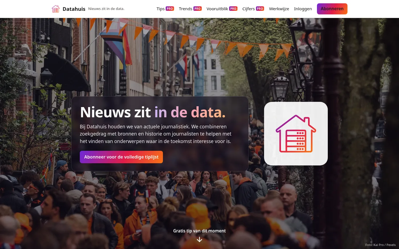 Schermafbeelding van Datahuis
